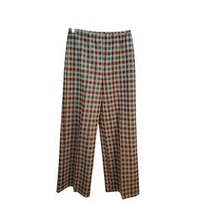 Vintage Sears Perma Press 1970s Groovy Checked Plaid Multicolor Pants